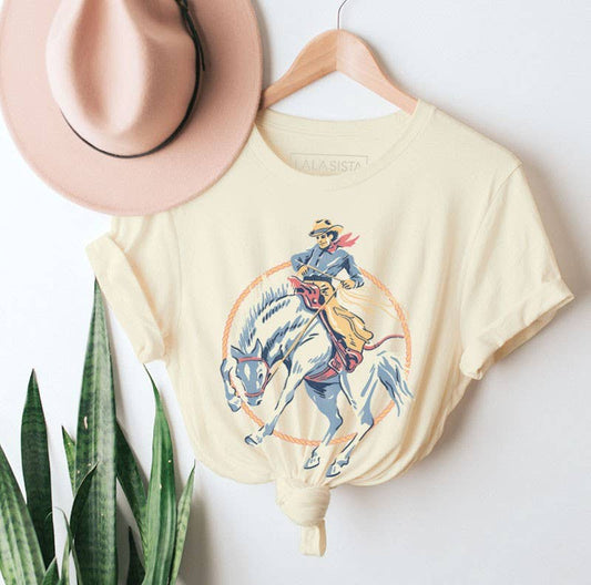 Hold your horses Graphic Tee in Natural