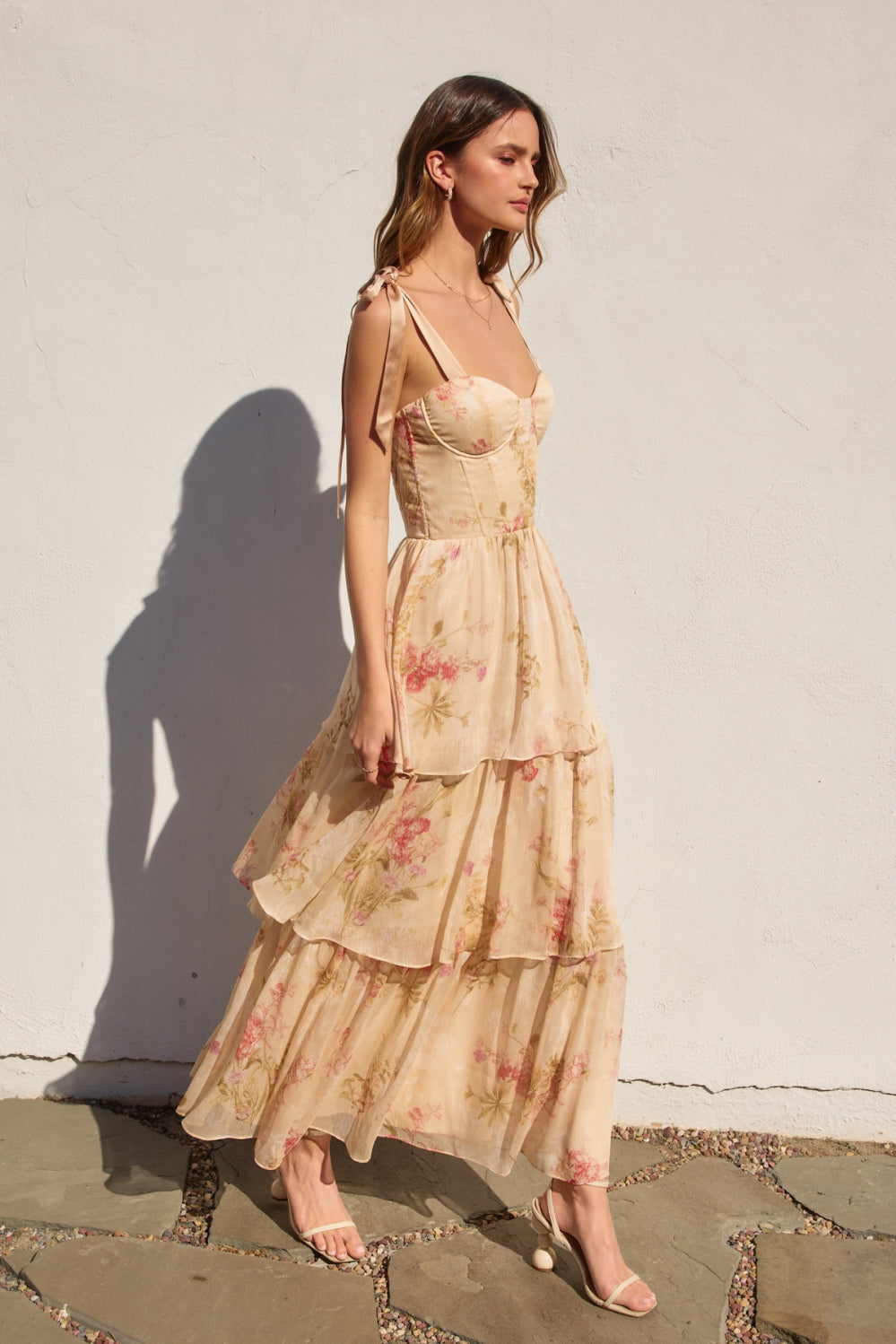 The Lorelai Corset Layered Maxi Dress