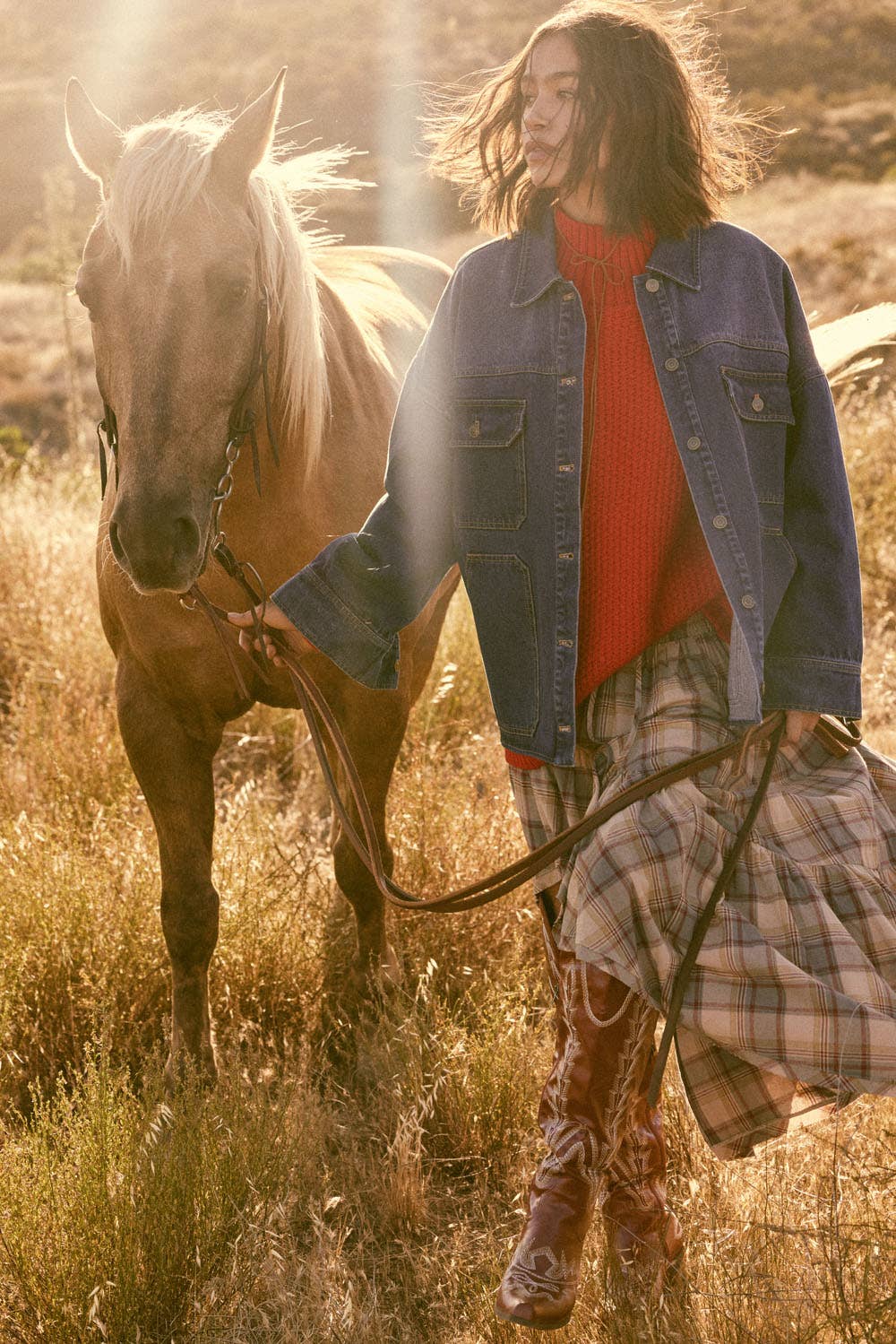 The Western Blues Ombre Oversized Denim Jacket