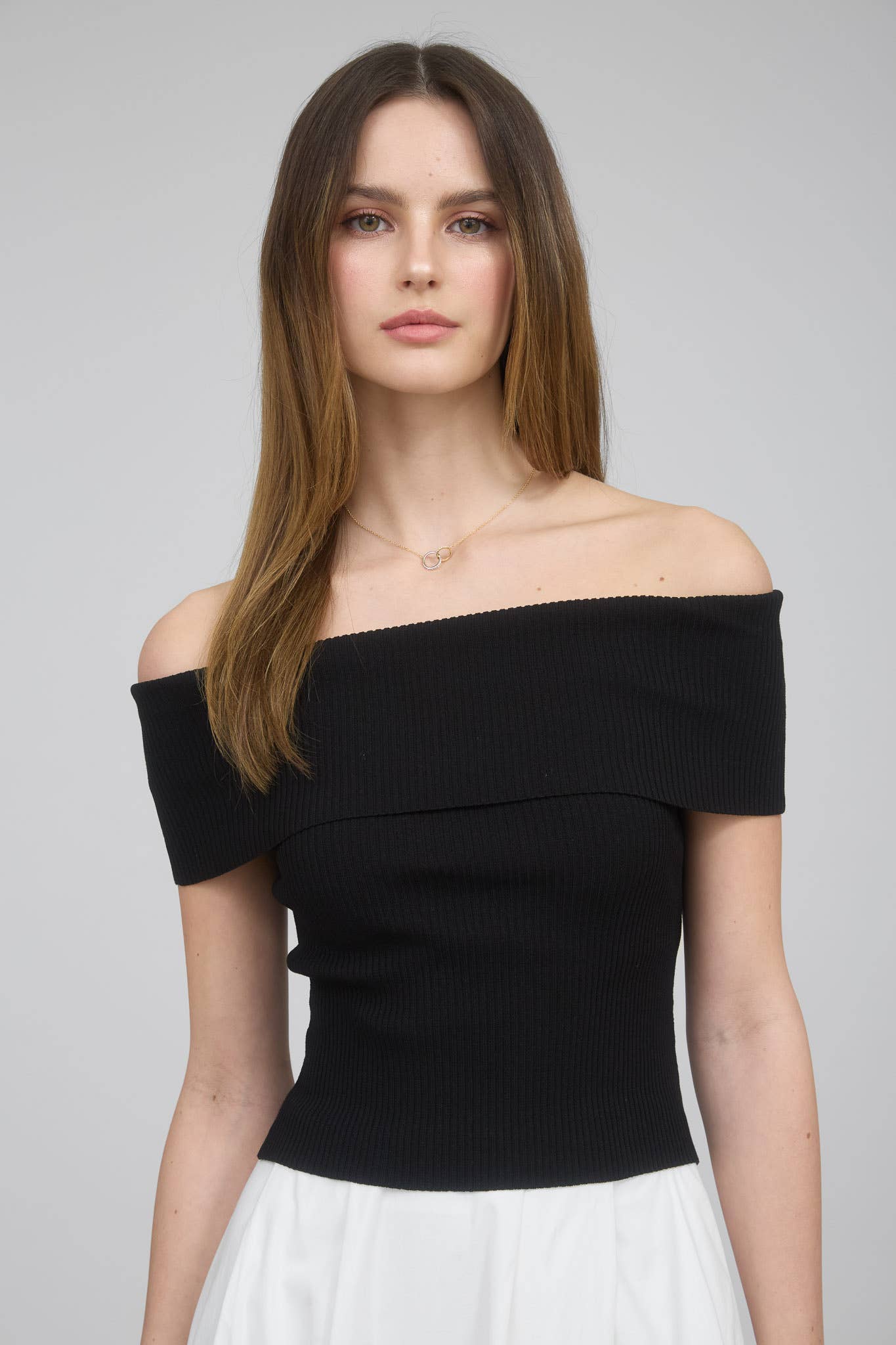 The Nicole Off the Shoulder Knit top