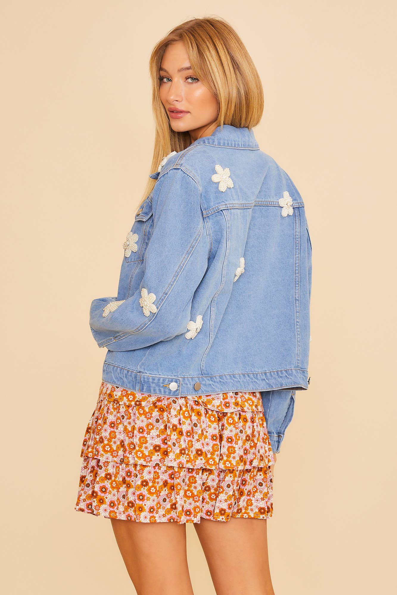 The Daisy Pearl Denim Jacket