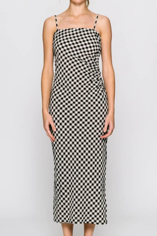 Sweet Tea Gingham Midi Dress