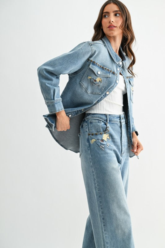 The Palomino Embroidered Denim Jacket
