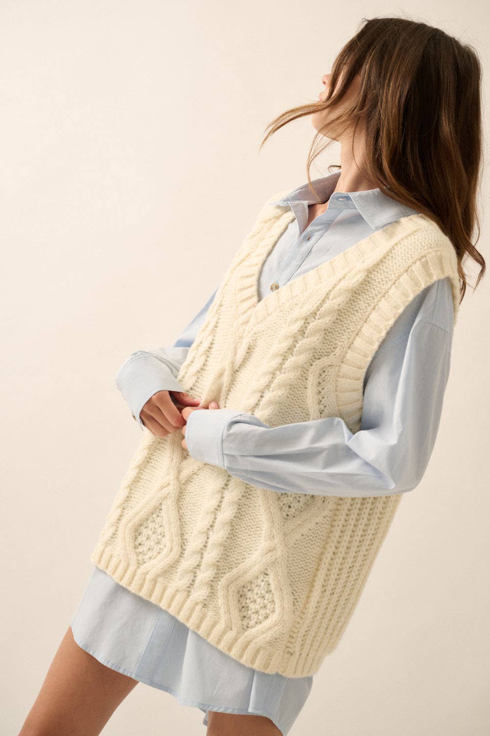 Skyline Oversized Button-Down Shirt Dress