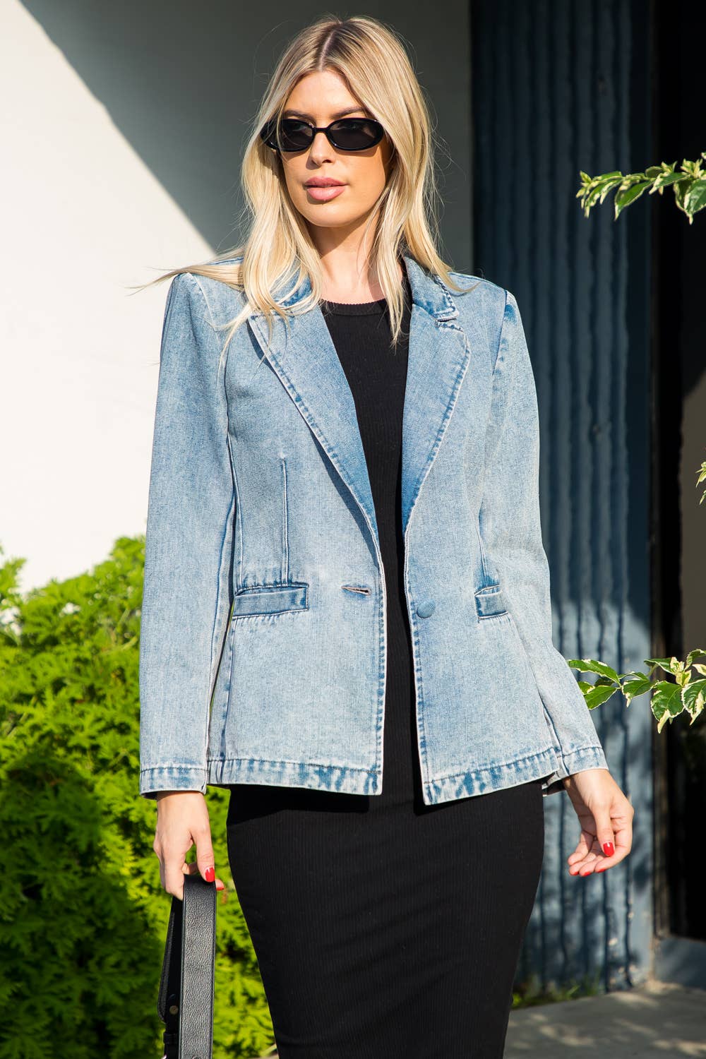The Frankie Washed Denim Blazer