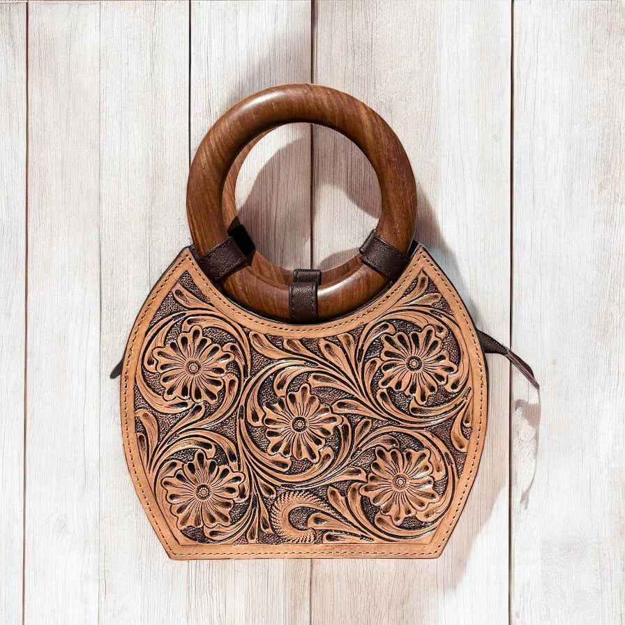 Tooled Leather Handbag