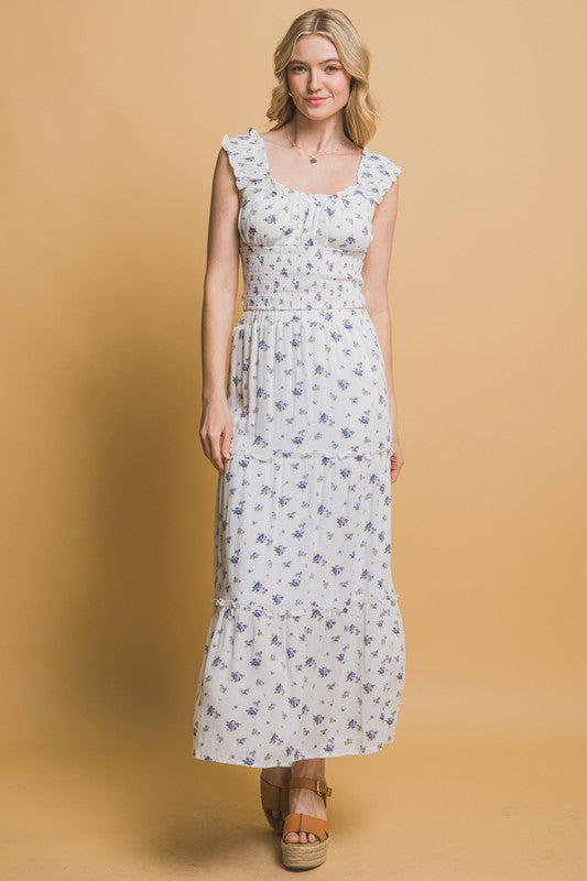 The Cheyenne Floral Ruffled Tank and Maxi Skirt Set