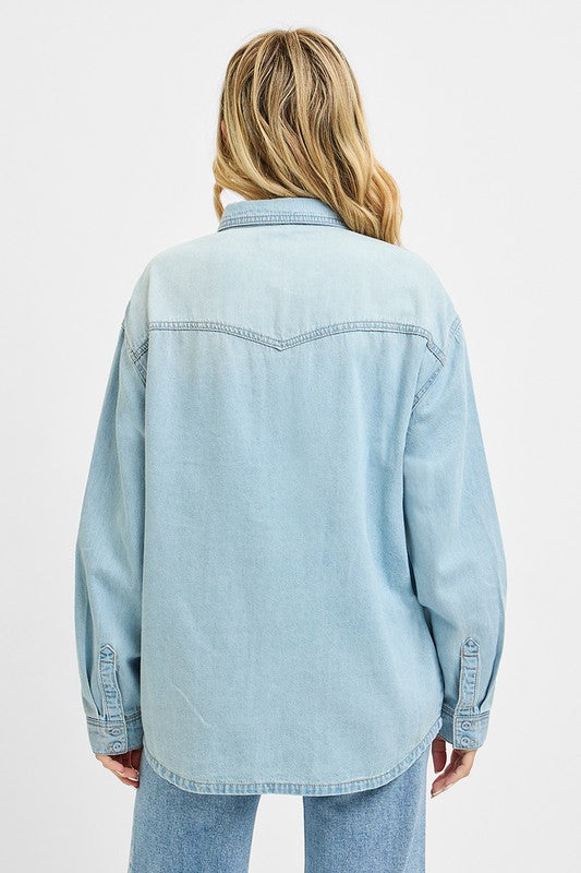 The Montana Classic Western Denim Shirt with pockets