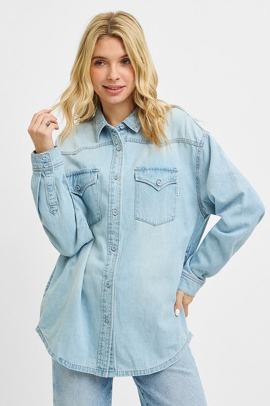 The Montana Classic Western Denim Shirt with pockets