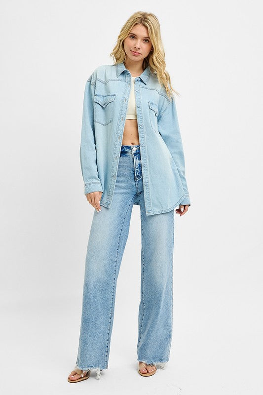The Montana Classic Western Denim Shirt with pockets