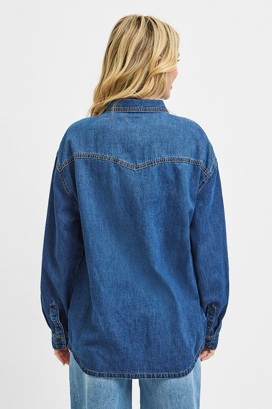 The Montana Classic Western Denim Shirt with pockets