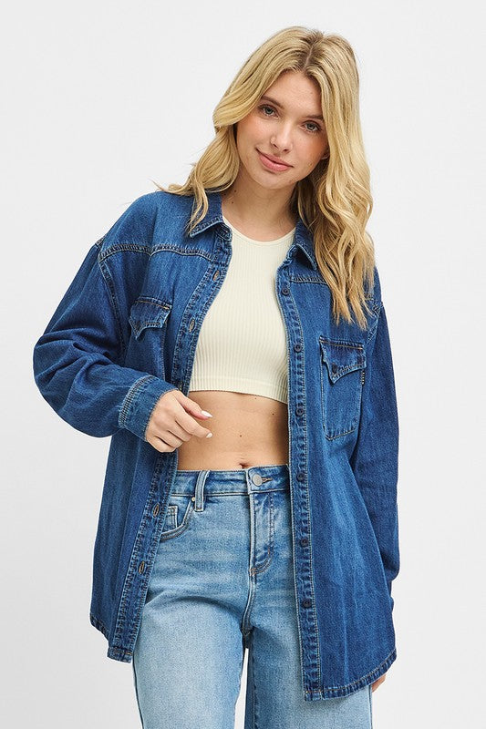 The Montana Classic Western Denim Shirt with pockets