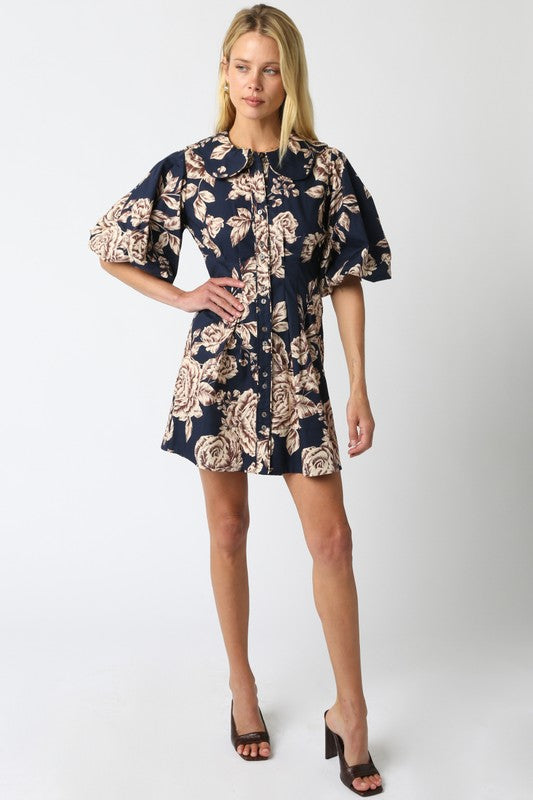 The Shiloh Navy Floral Mini Dress