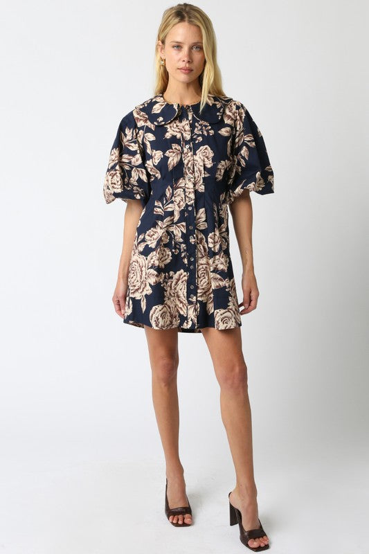 The Shiloh Navy Floral Mini Dress