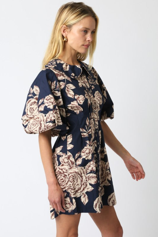 The Shiloh Navy Floral Mini Dress
