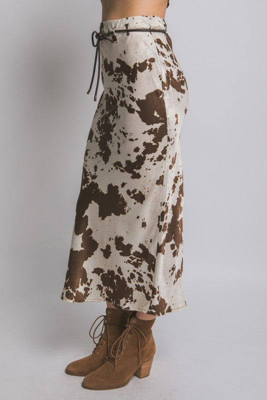 The Rebel Cow Print Skirt