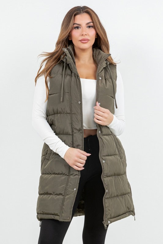 The Aspen Fur Lined Long Puffer Vest