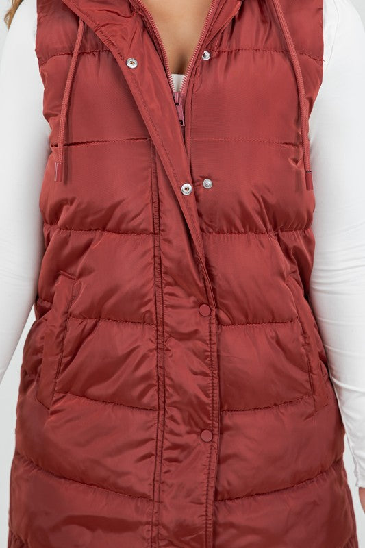 The Aspen Fur Lined Long Puffer Vest
