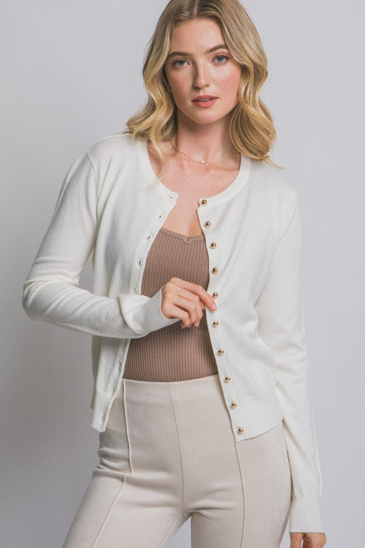The Harper Classic Button Cardigan