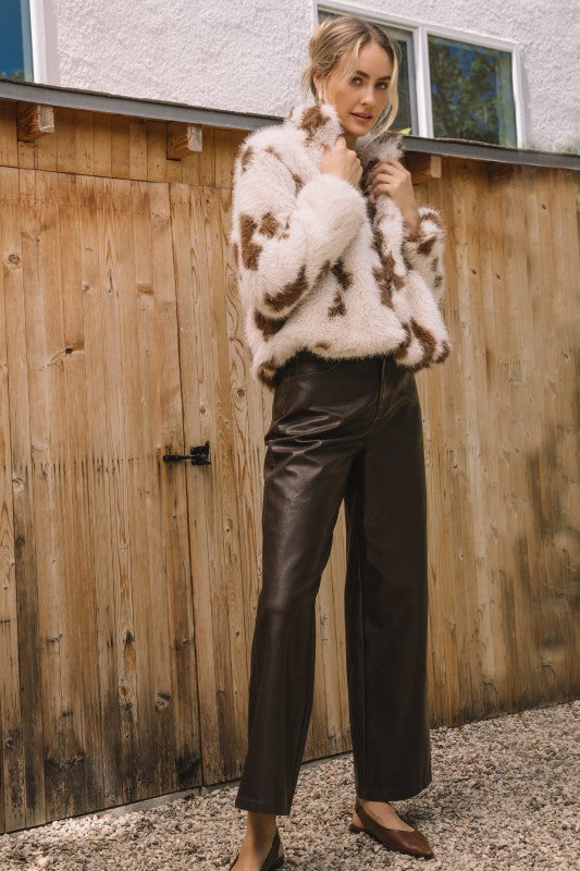 The Bronco Belle Cowhide Faux Fur Jacket