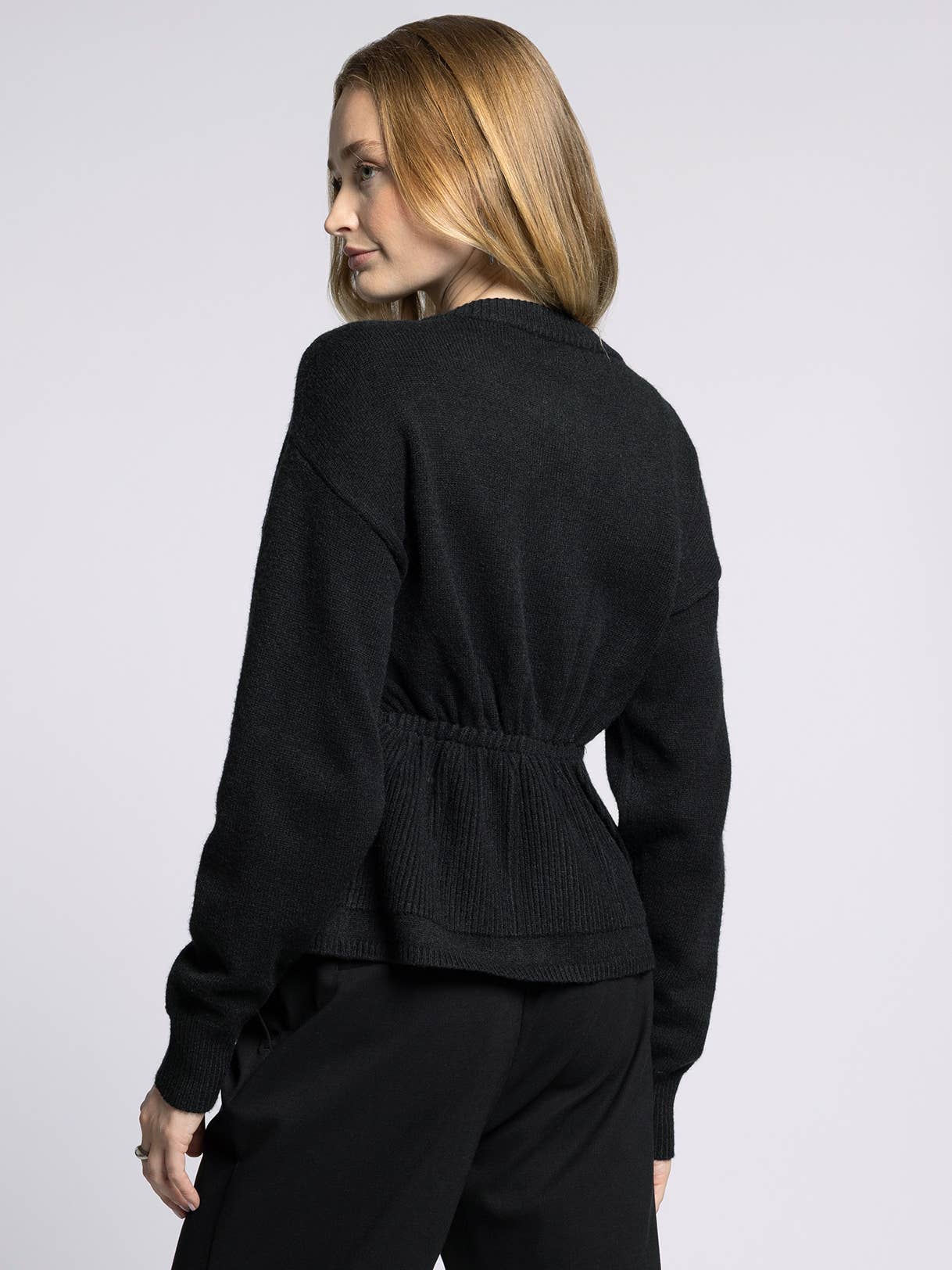 The Monroe Peplum Knit Cardigan