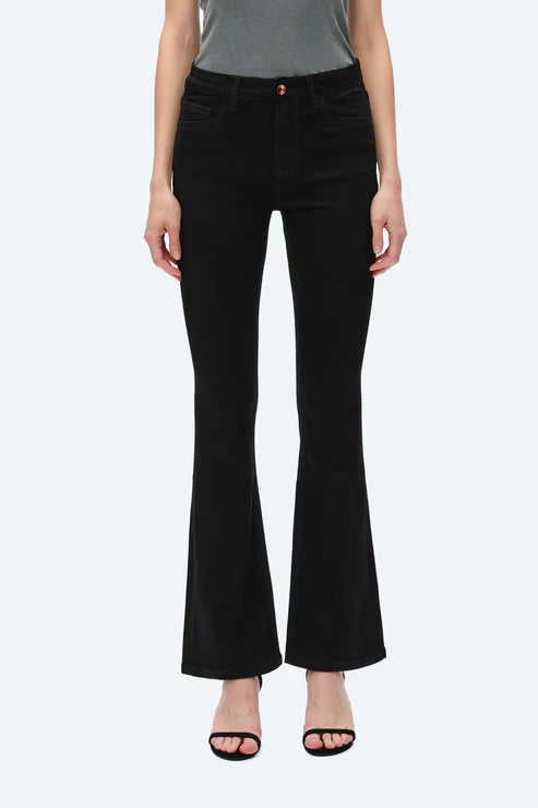 The Dawson High Rise Flare Jeans — Black