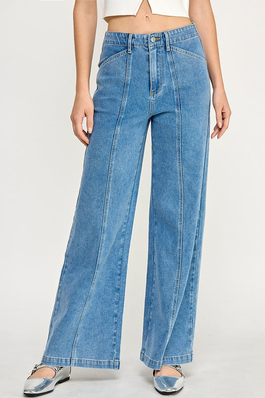 The Chrissy Denim Wide Leg Jean