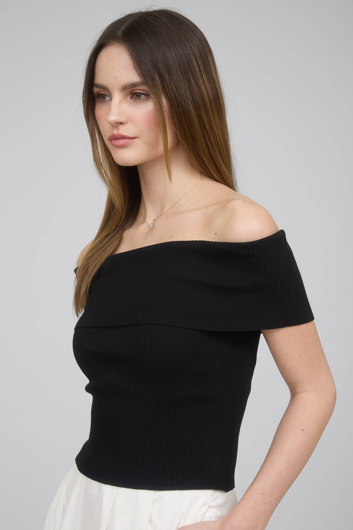 The Nicole Off the Shoulder Knit top