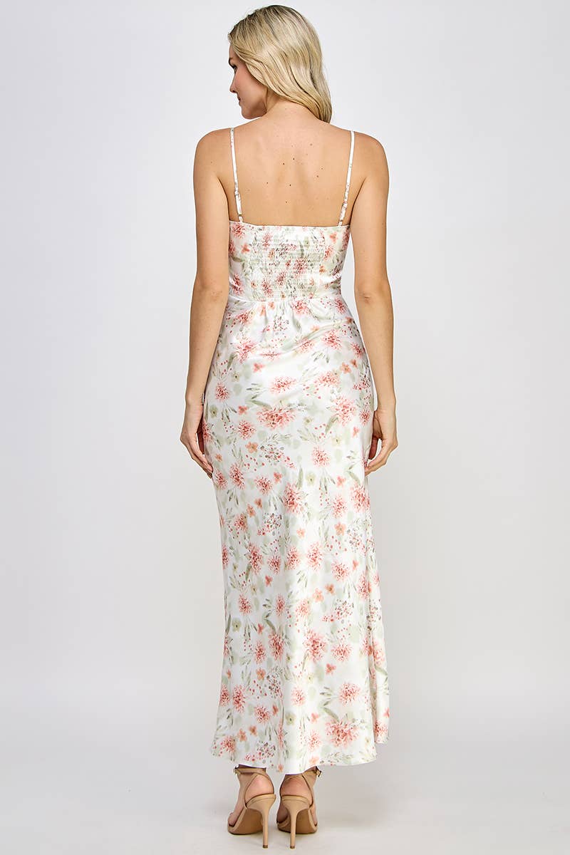 The Izzy Satin Maxi Dress