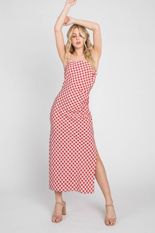Sweet Tea Gingham Midi Dress