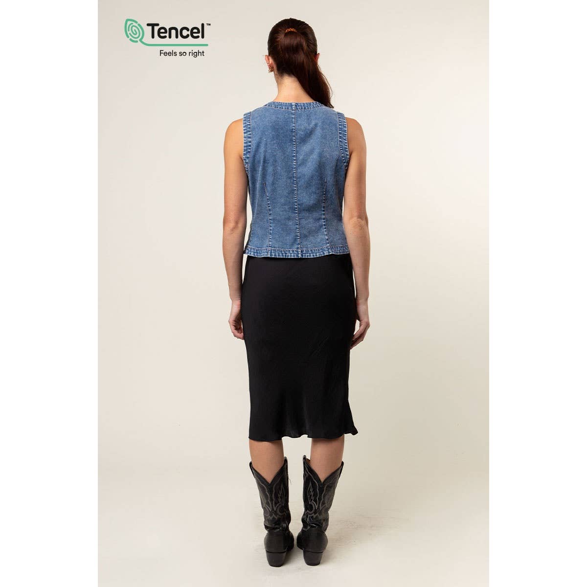 Frontier Blues Tencel Western Vest