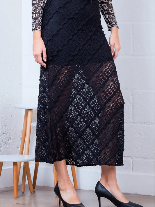 The Maren Lace Midi Skirt