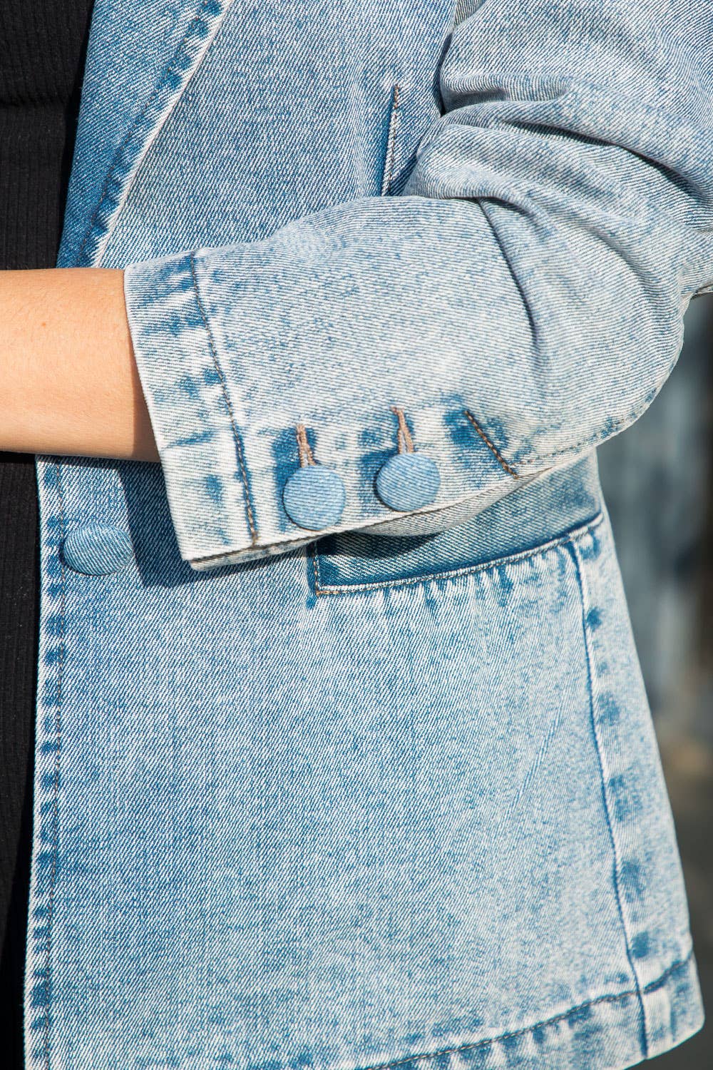 The Frankie Washed Denim Blazer