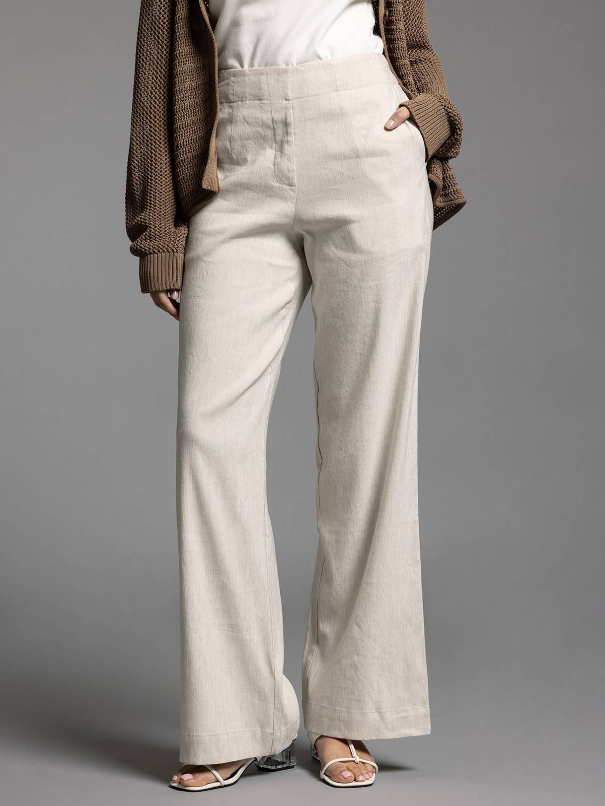 The Jane Straight Cut Linen Pants in Black or Oatmeal