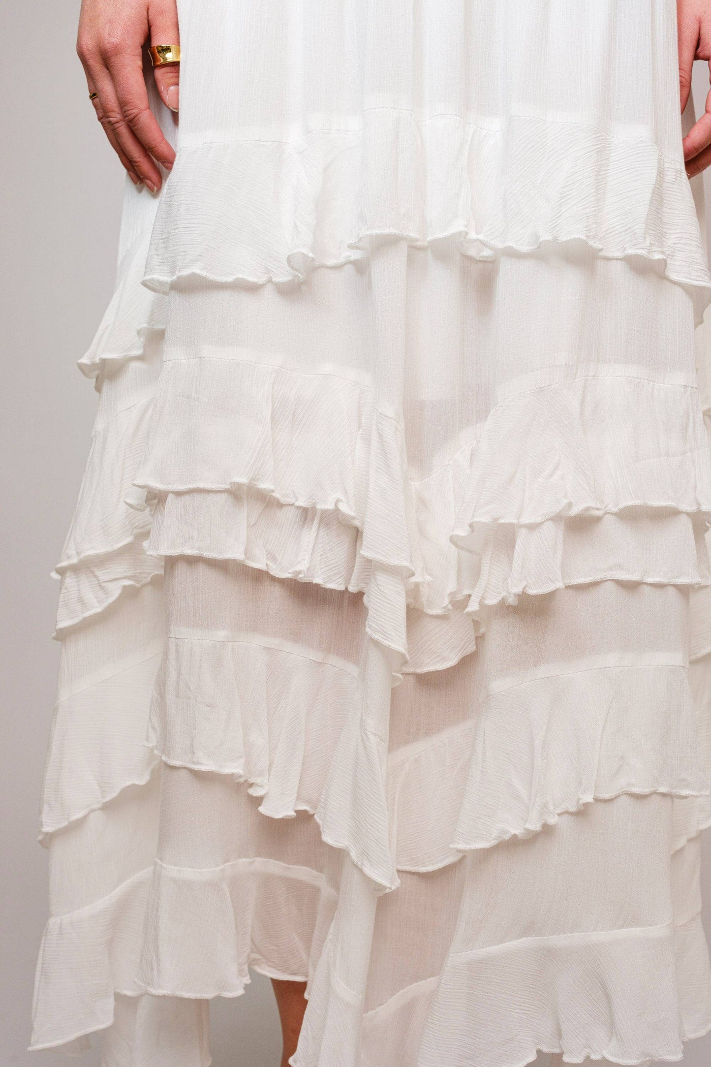 The Dani Crinkle Smocked Waist Maxi Skirt