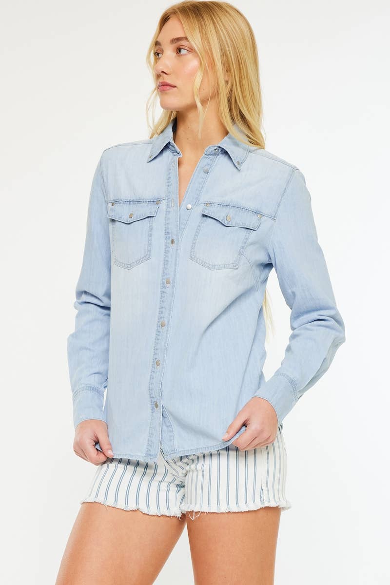 The River Light Wash Denim Shirt