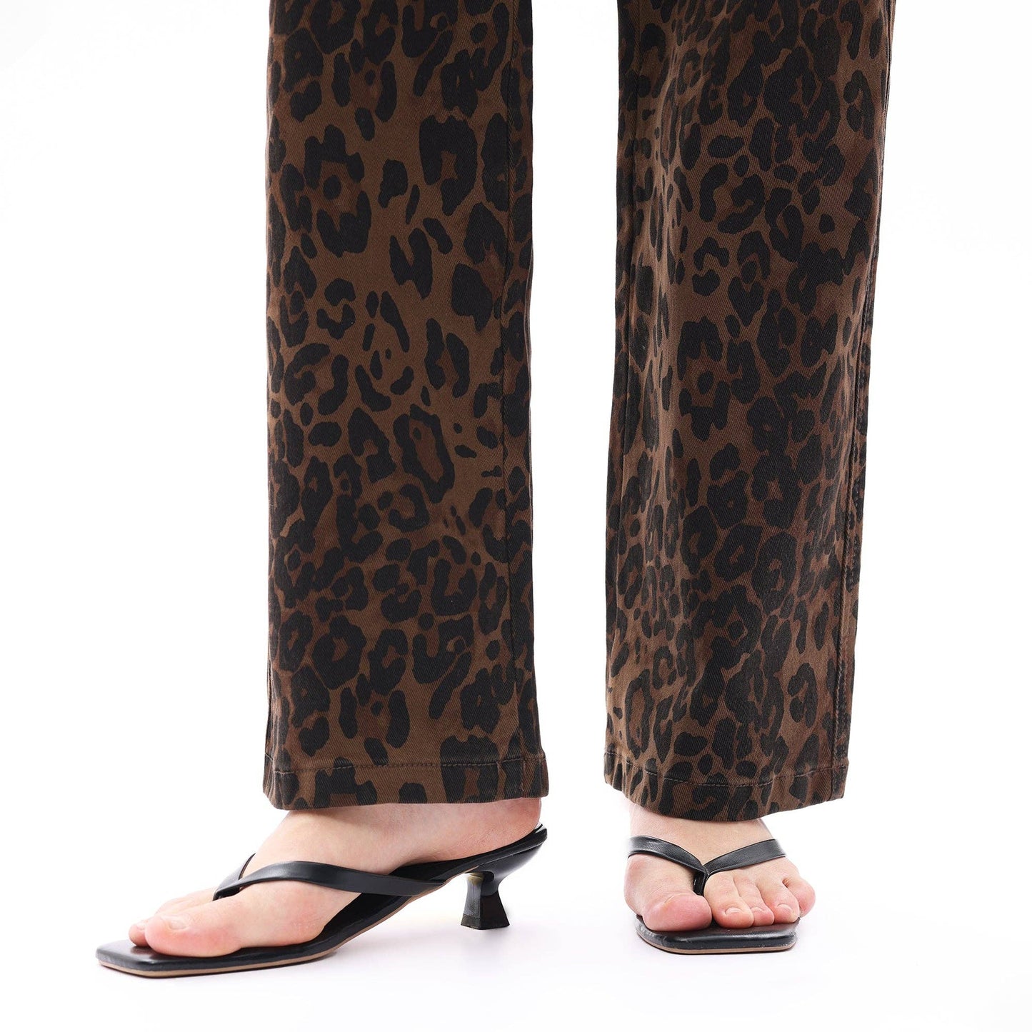 The Paloma High Rise Leopard Print Denim
