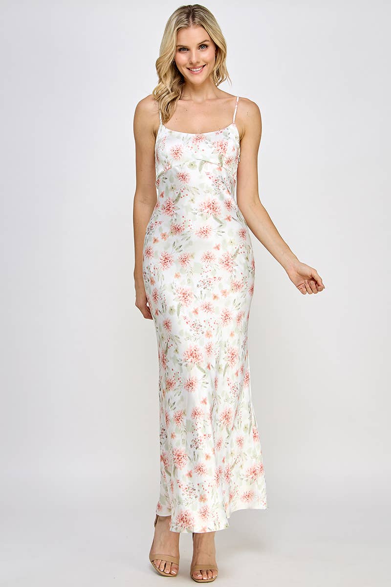 The Izzy Satin Maxi Dress