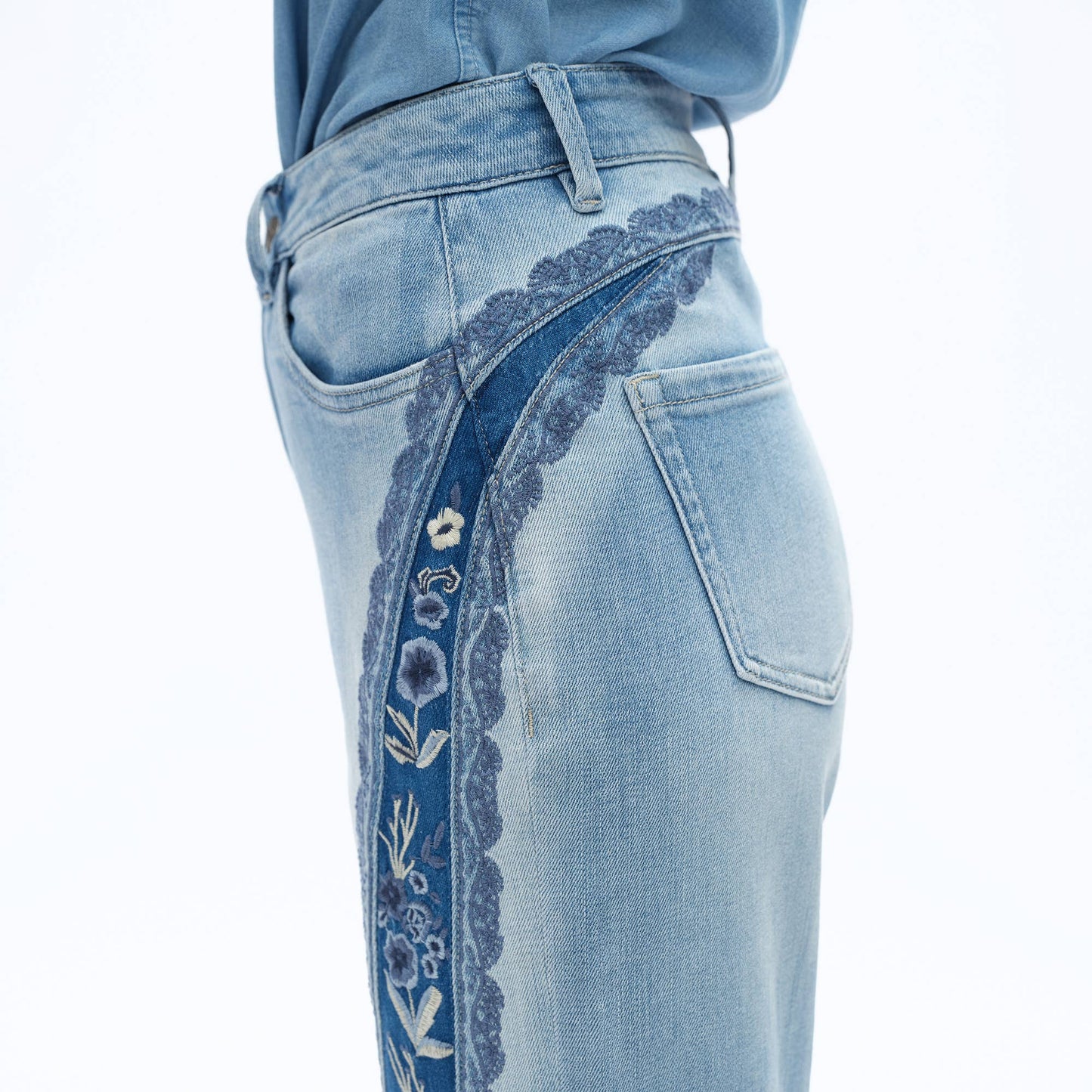 The Meadow Bloom Embroidered Jeans