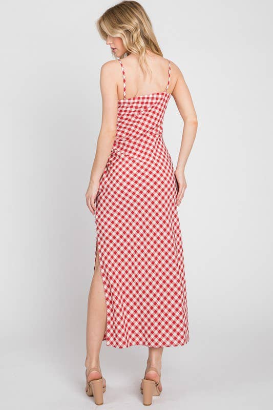 Sweet Tea Gingham Midi Dress