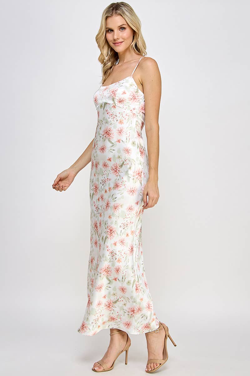 The Izzy Satin Maxi Dress