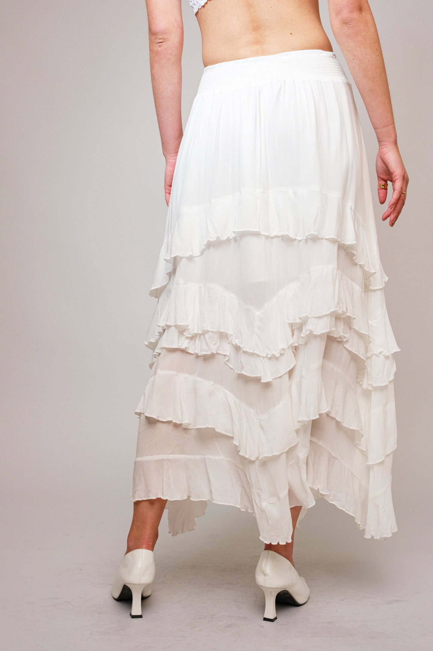 The Dani Crinkle Smocked Waist Maxi Skirt
