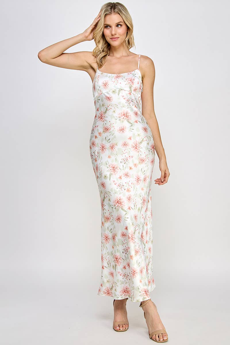 The Izzy Satin Maxi Dress