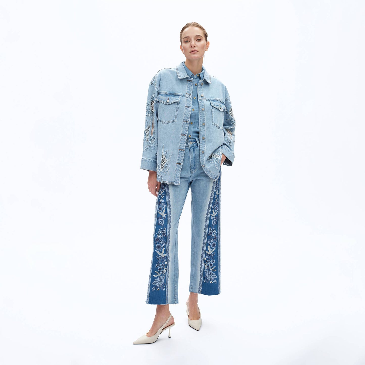 The Meadow Bloom Embroidered Jeans