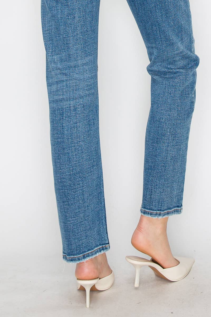 The Fae Western Detailed High Rise Straight Jeans