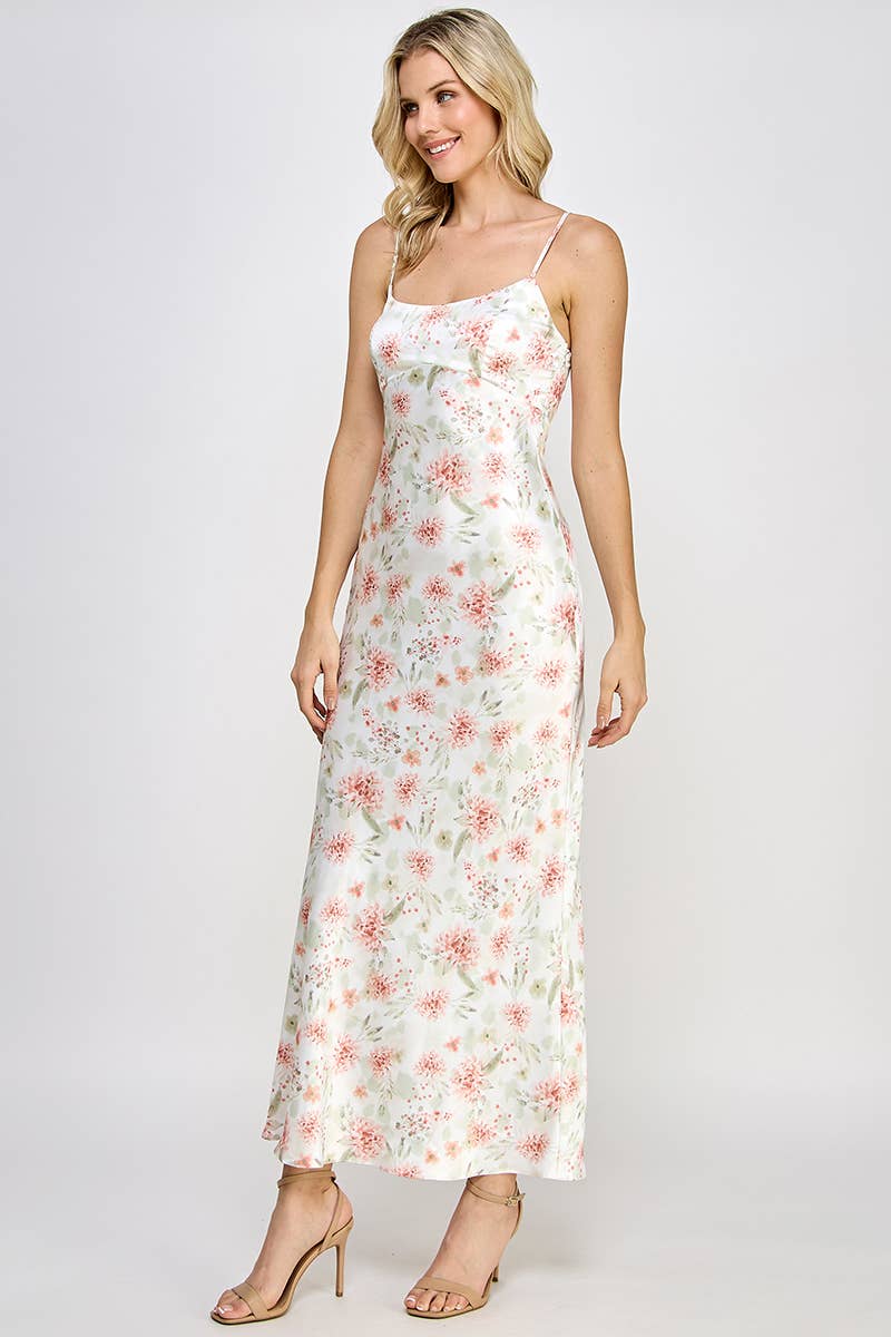 The Izzy Satin Maxi Dress