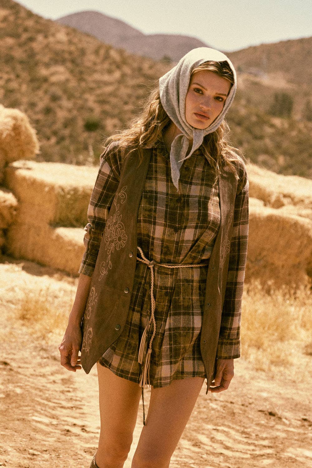 The Saddle Creek Plaid Romper
