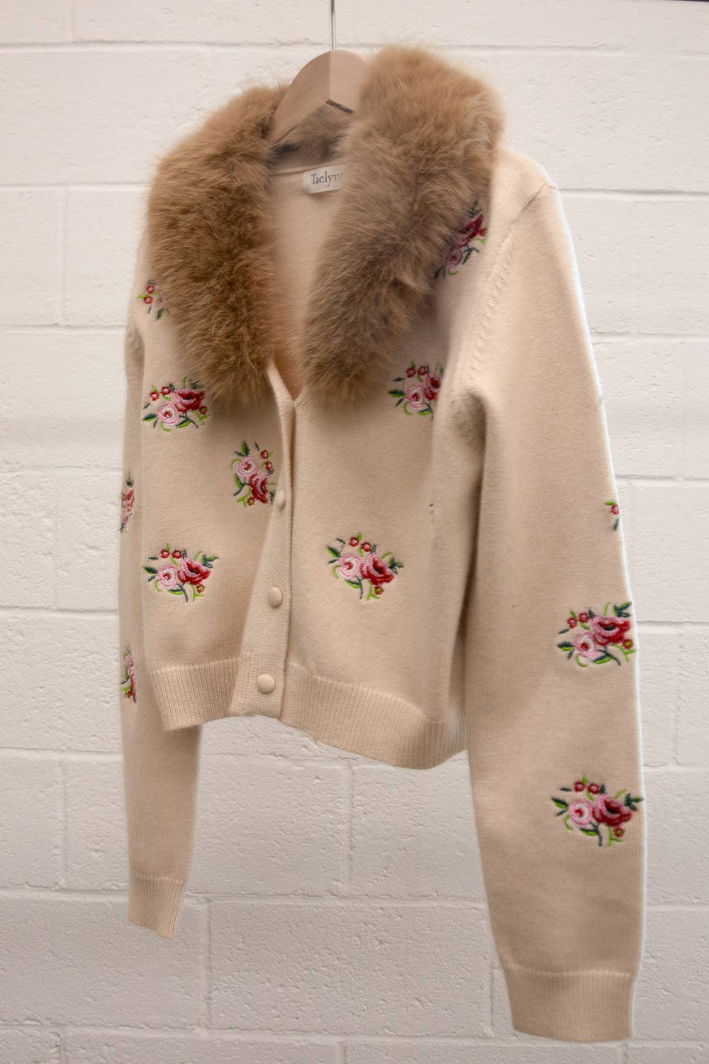 The Emilie Faux Fur Removable Collar Cardigan