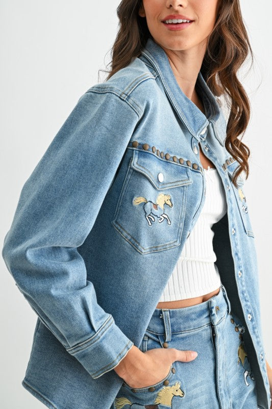 The Palomino Embroidered Denim Jacket