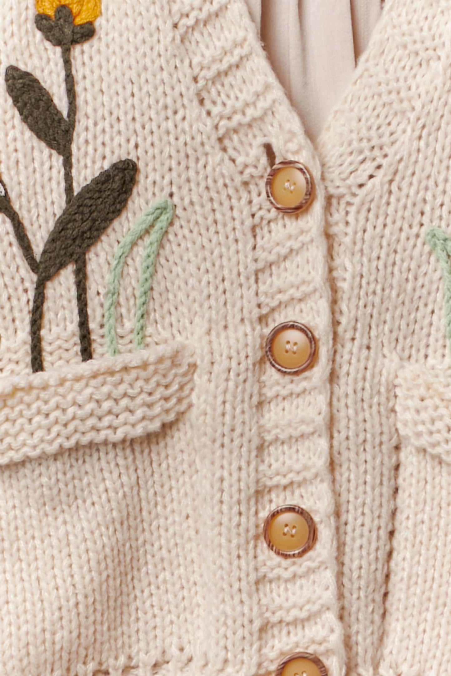 The Gabby Flower Embroidered Knit Cardigan
